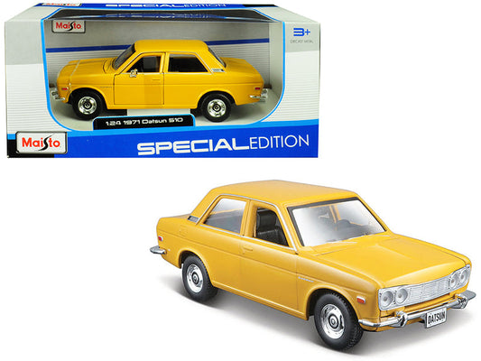 1971 Datsun 510 Yellow "Special Edition" 1/24 Diecast Model Car