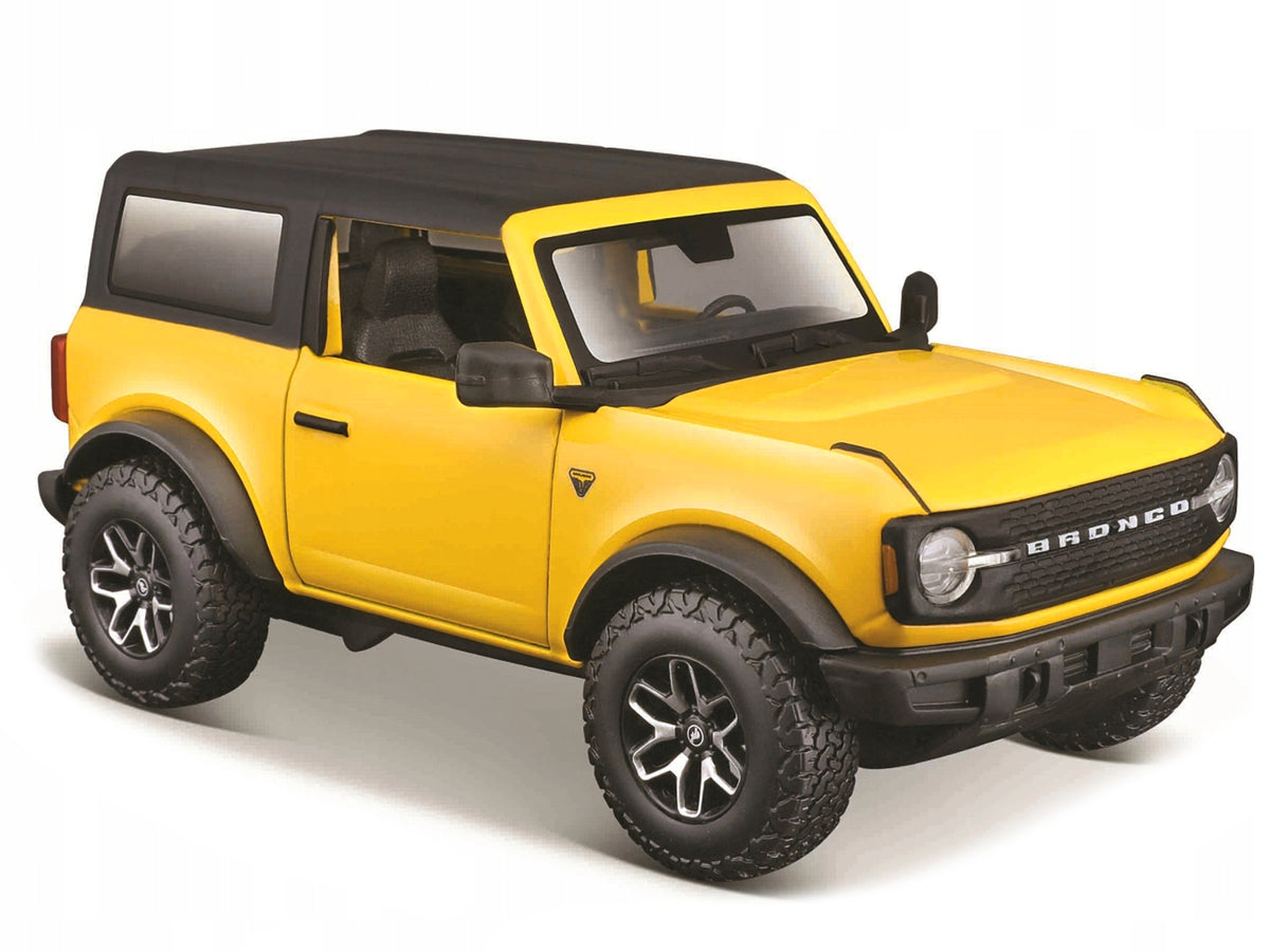 2021 Ford Bronco Badlands Yellow with Black Top "Special Edition" 1/24 Diecast Model Car