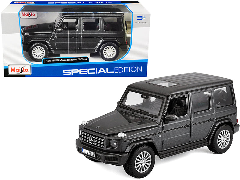 2019 Mercedes Benz G-Class with Sunroof Dark Gray Metallic 1/25 Diecast Model Car