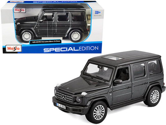 2019 Mercedes Benz G-Class with Sunroof Dark Gray Metallic 1/25 Diecast Model Car