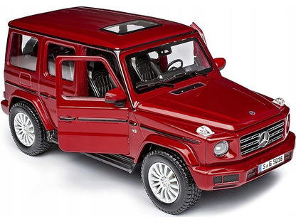 2019 Mercedes Benz G-Class with Sunroof Red Metallic 1/25 Diecast Model Car