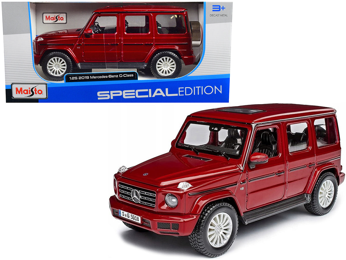 2019 Mercedes Benz G-Class with Sunroof Red Metallic 1/25 Diecast Model Car