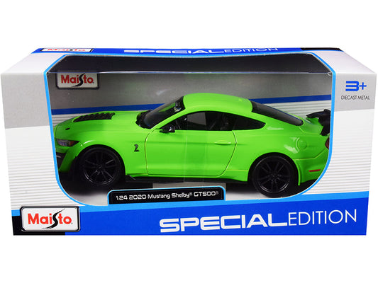 2020 Ford Mustang Shelby GT500 Bright Green 1/24 Diecast Model Car