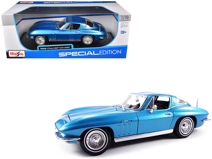 1965 Chevrolet Corvette Blue Metallic 1/18 Diecast Model Car