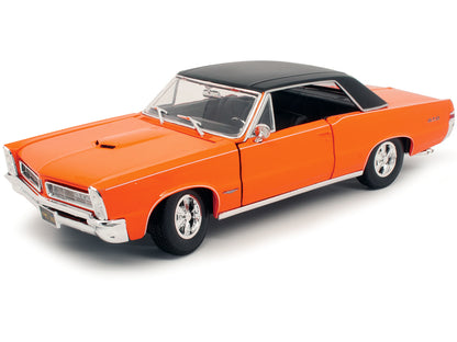 1965 Pontiac GTO Hurst Orange with Black Top and White Stripes "Special Edition" 1/18 Diecast Model Car