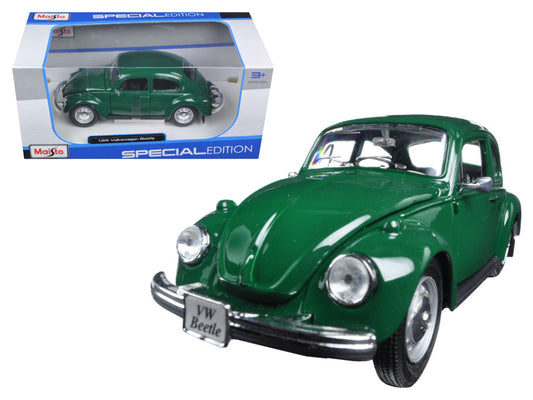 1973 Volkswagen Beetle Green 1/24 Diecast Model Car