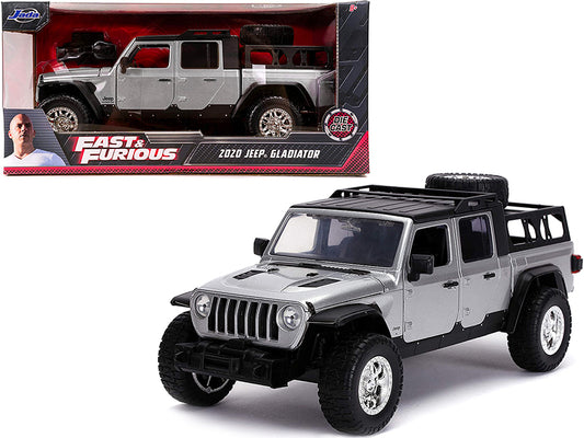 2020 Jeep Gladiator Pickup Truck Silver with Black Top "Fast & Furious" Series 1/24 Diecast Model Car