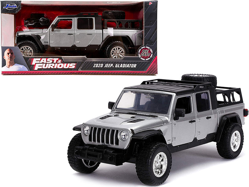 2020 Jeep Gladiator Pickup Truck Silver with Black Top "Fast & Furious" Series 1/24 Diecast Model Car