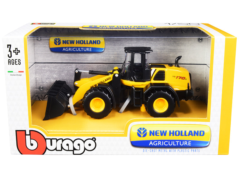 New Holland W170D Wheel Loader Yellow and Black "New Holland Agriculture" Series 1/50 Diecast Model