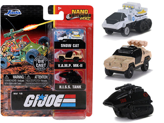 "G.I. Joe" 3 piece Set "Nano Hollywood Rides" Diecast Models