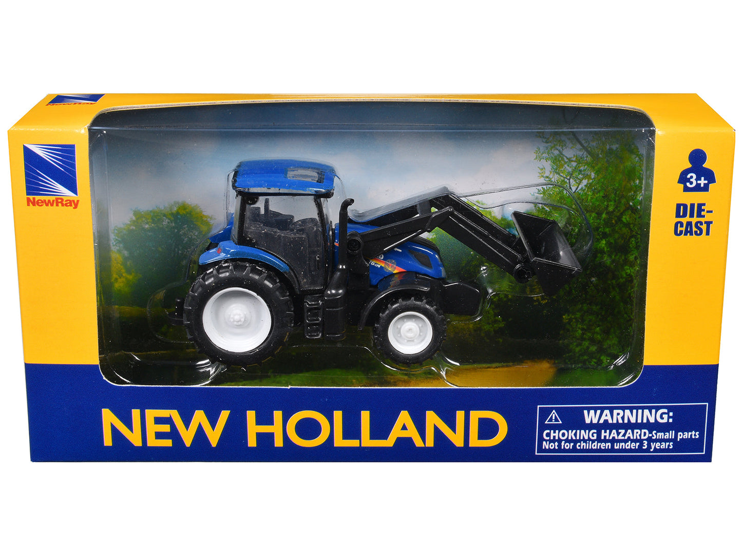 New Holland T6.175 Tractor with Front Loader Blue Diecast Model