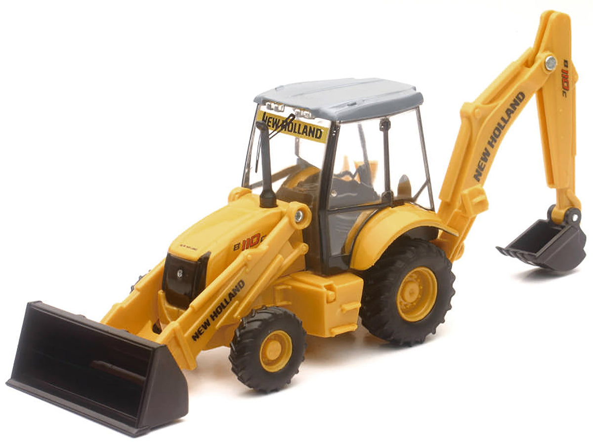 New Holland B110C Backhoe Loader Yellow Diecast Model