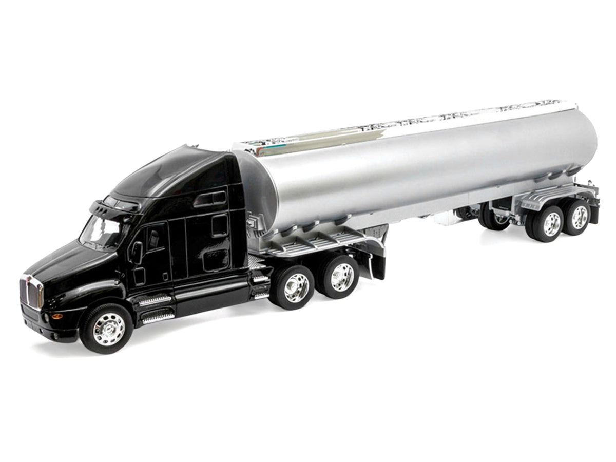 Kenworth T2000 Truck Black with Silver Tanker Trailer "Transporter" Series 1/32 Diecast Model
