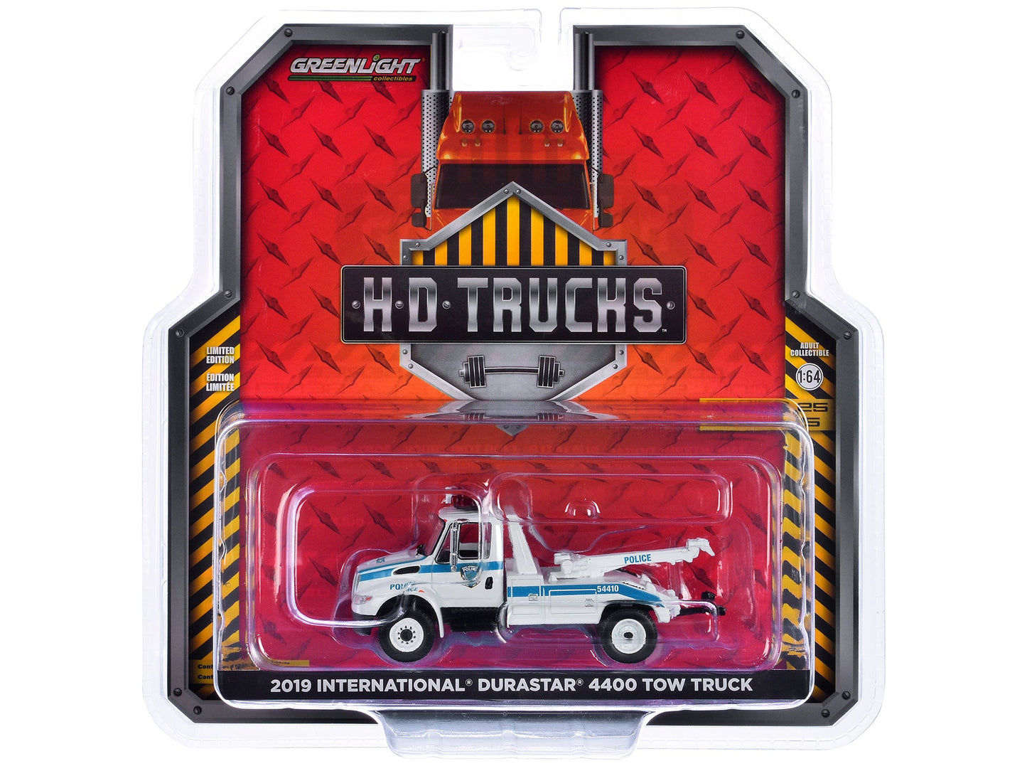 2019 International Durastar 4400 Tow Truck "Port Authority of New York & New Jersey Police" White with Blue Stripes "H.D. Trucks" Series 25 1/64 Diecast Model Car