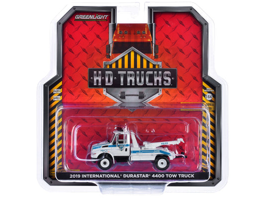 2019 International Durastar 4400 Tow Truck "Port Authority of New York & New Jersey Police" White with Blue Stripes "H.D. Trucks" Series 25 1/64 Diecast Model Car