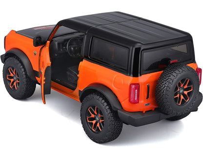 2021 Ford Bronco Badlands Orange and Black "Harley Davidson" "H-D Custom" Series 1/24 Diecast Model Car
