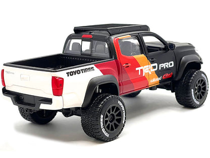 2023 Toyota Tacoma TRD PRO Off Road Pickup Truck Matt Black with Graphics and Roofrack "Maisto Design" Series 1/27 Diecast Model Car