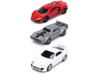 "Fast & Furious" Movie 3 piece Set Series 4 "Nano Hollywood Rides" Series Diecast Model Cars