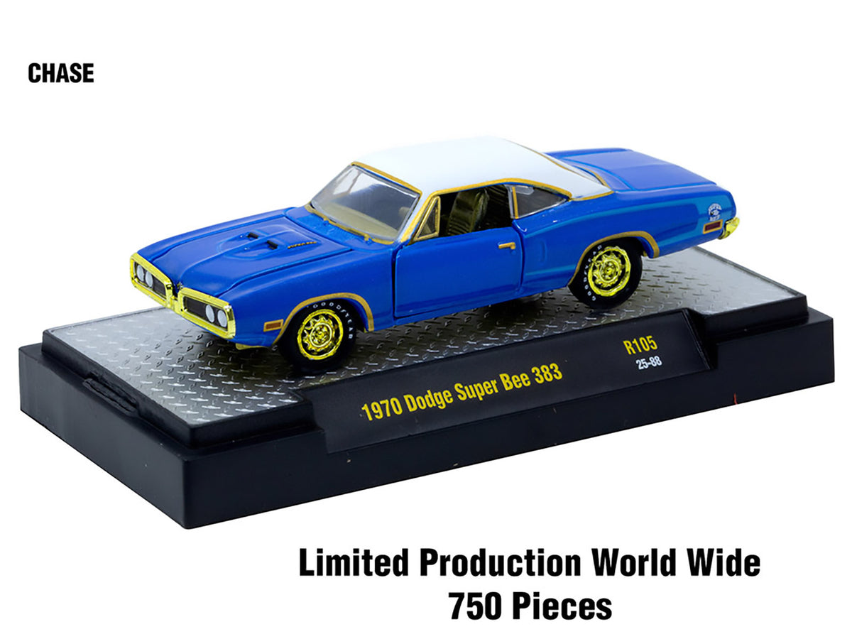 "Auto-Thentics" 6 piece Set Release 105 IN DISPLAY CASES Limited Edition 1/64 Diecast Model Cars
