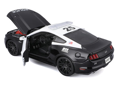2015 Ford Mustang GT 5.0 "Police" Black and White "Authority" Series 1/24 Diecast Model Car