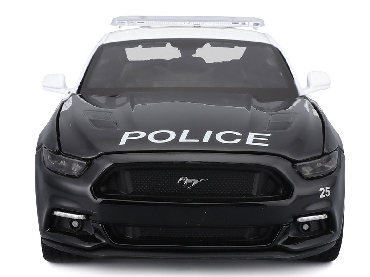 2015 Ford Mustang GT 5.0 "Police" Black and White "Authority" Series 1/24 Diecast Model Car