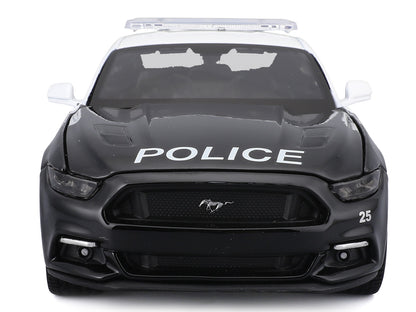 2015 Ford Mustang GT 5.0 "Police" Black and White "Authority" Series 1/24 Diecast Model Car