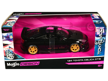 Toyota Celica GT-S Black with Carbon Hood and Sunroof "Maisto Design Tokyo Mod" Series 1/24 Diecast Model Car