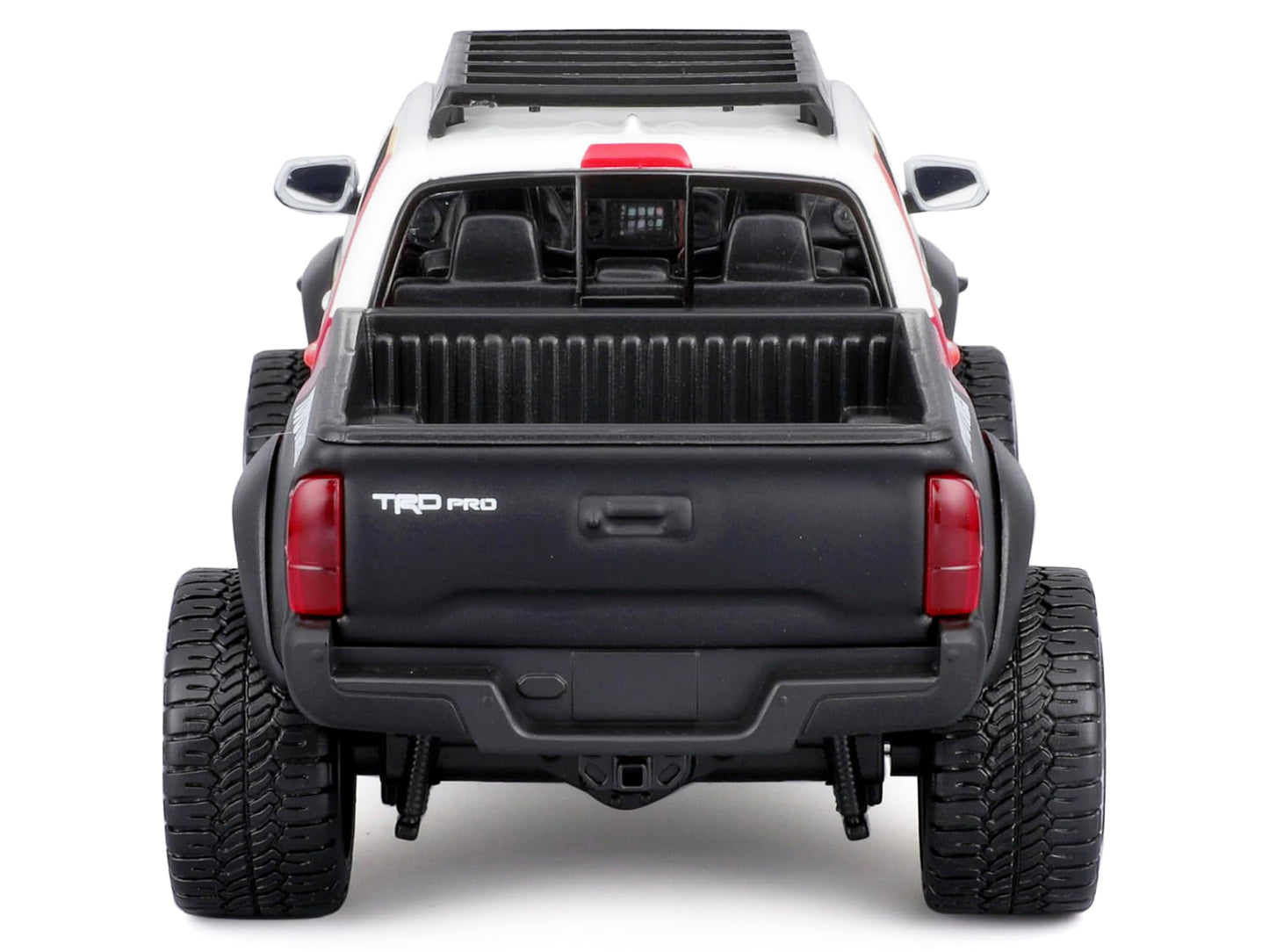 2023 Toyota Tacoma TRD PRO Off Road Pickup Truck White with Graphics and Roof Rack "Maisto Design" Series 1/27 Diecast Model Car Maisto