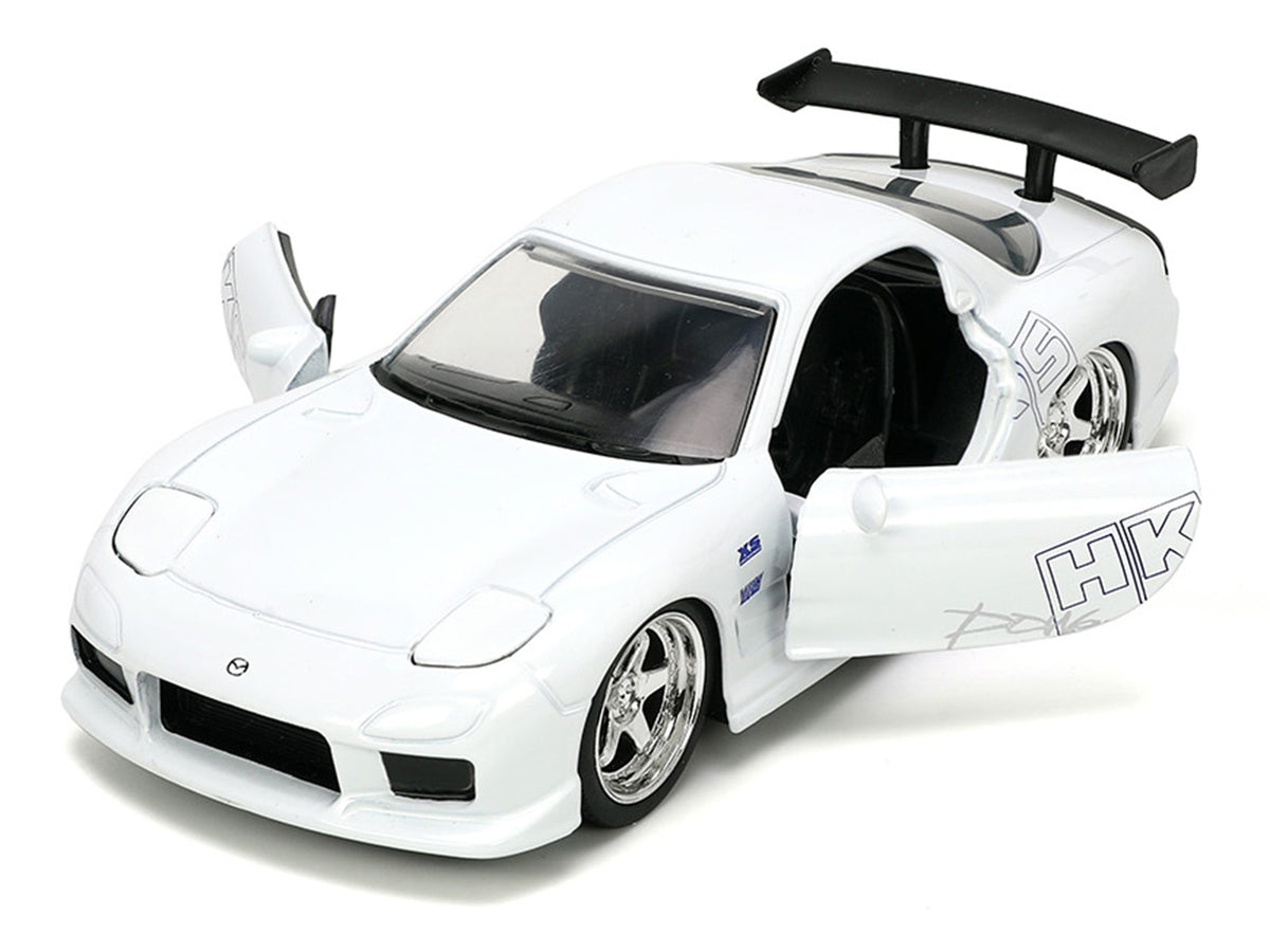1993 Mazda RX-7 "HKS" White "The Fast and the Furious" (2001) Movie "25 Years of Fast & Furious" Series 1/32 Diecast Model Car