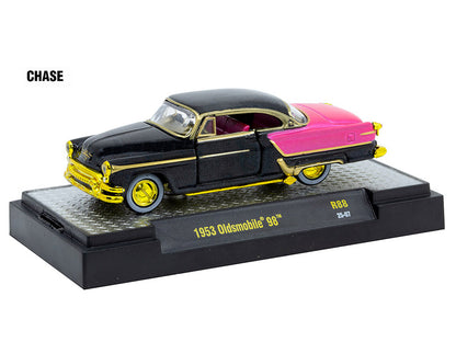 "Auto Meets" Set of 6 Cars IN DISPLAY CASES Release 88 Limited Edition 1/64 Diecast Model Cars
