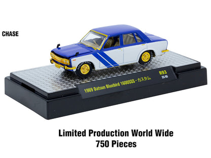"Auto Meets" Set of 6 Cars IN DISPLAY CASES Release 93 Limited Edition 1/64 Diecast Model Cars
