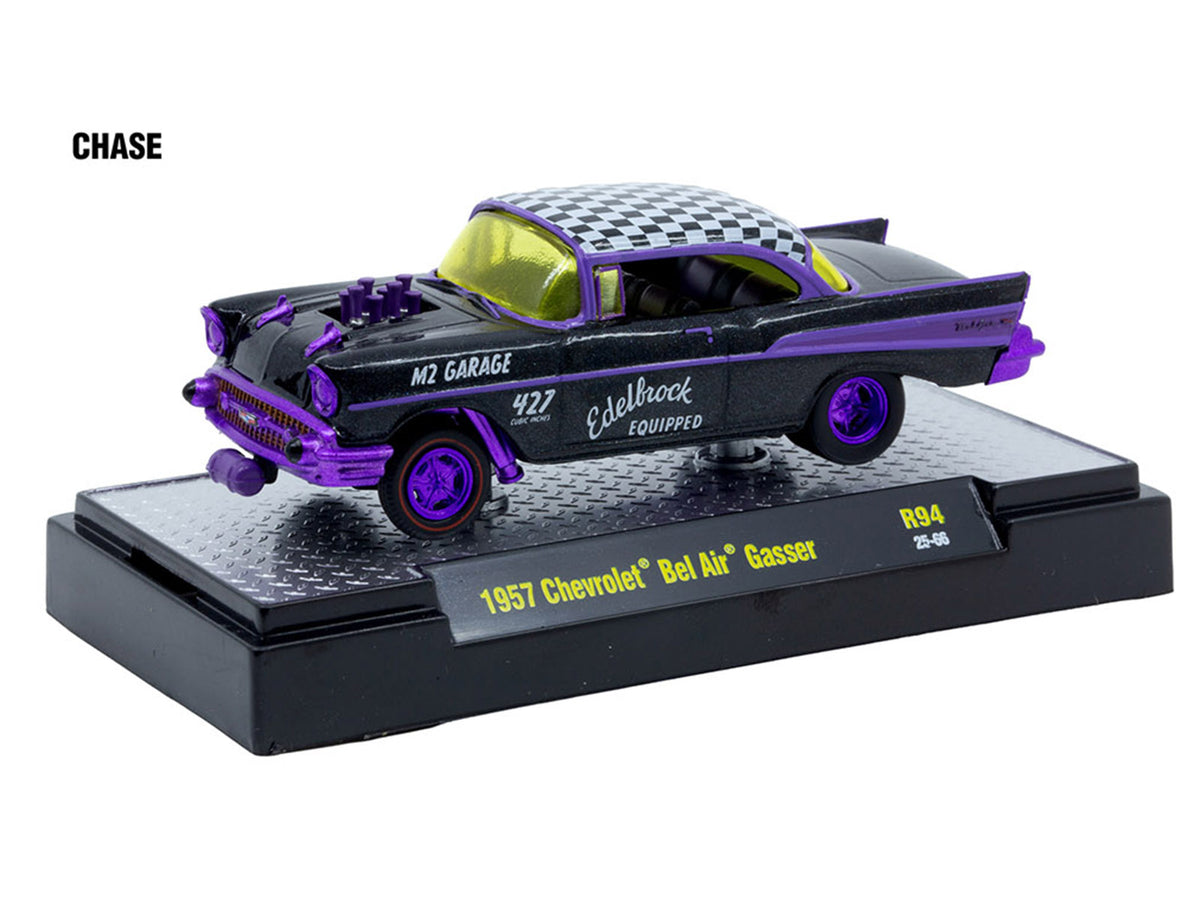"Auto Meets" Set of 6 Cars IN DISPLAY CASES Release 94 Limited Edition 1/64 Diecast Model Cars