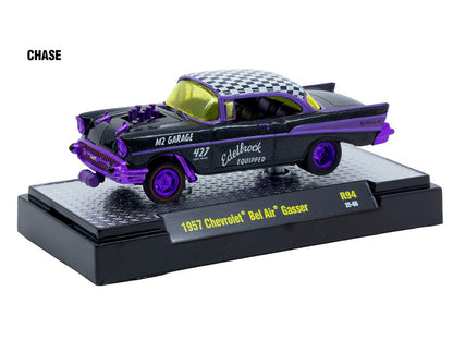 "Auto Meets" Set of 6 Cars IN DISPLAY CASES Release 94 Limited Edition 1/64 Diecast Model Cars