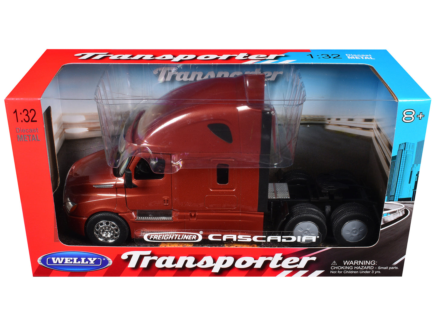 Freightliner Cascadia Truck Copper Metallic "Transporter" Series 1/32 Diecast Model