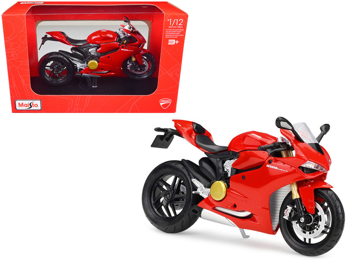 Ducati 1199 Panigale Red with Stand 1/12 Diecast Motorcycle Model