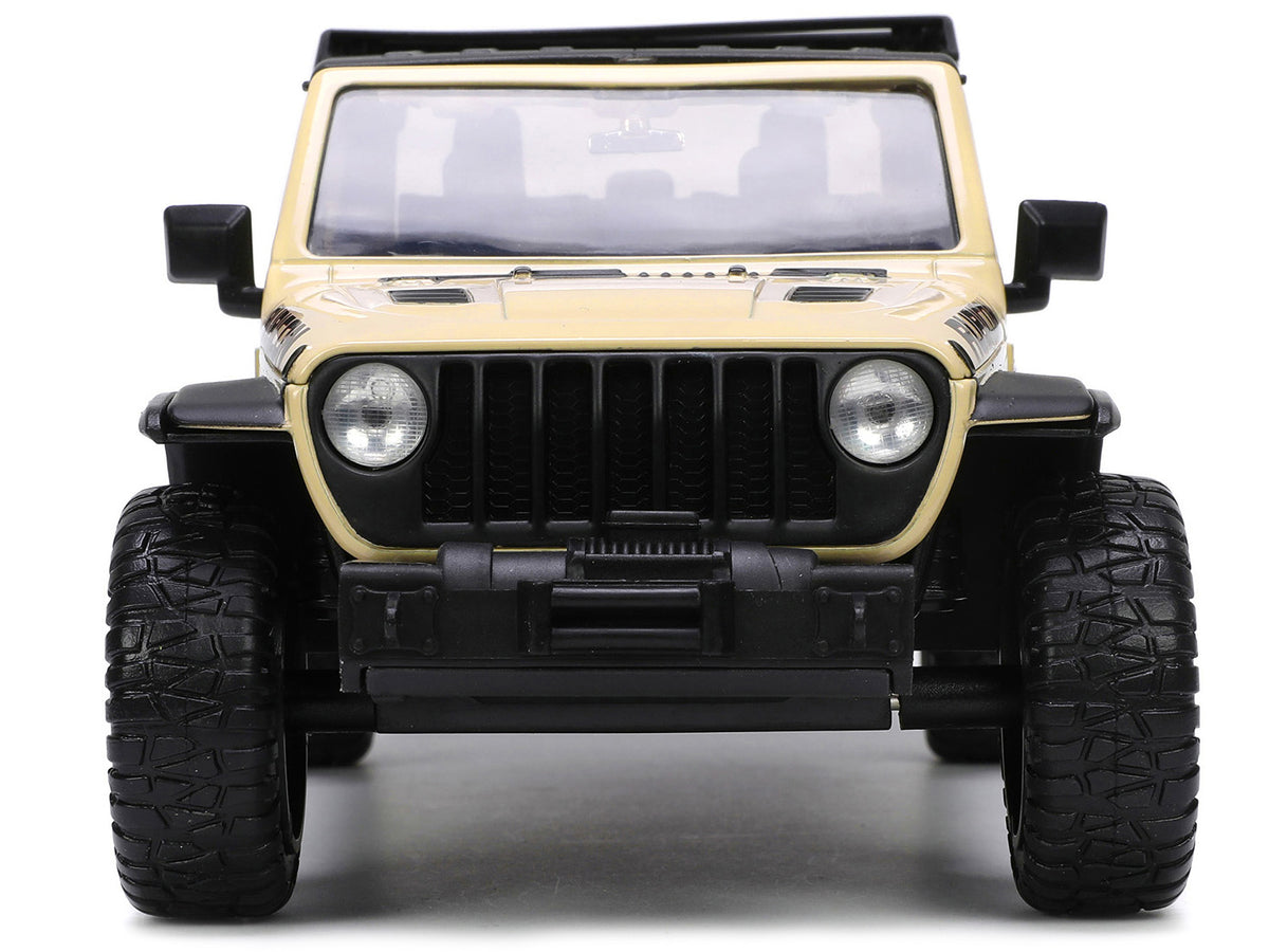 2020 Jeep Gladiator Rubicon Pickup Truck Cream with Roof Rack with Extra Wheels "Just Trucks" Series 1/24 Diecast Model Car