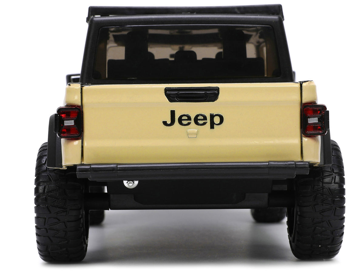 2020 Jeep Gladiator Rubicon Pickup Truck Cream with Roof Rack with Extra Wheels "Just Trucks" Series 1/24 Diecast Model Car