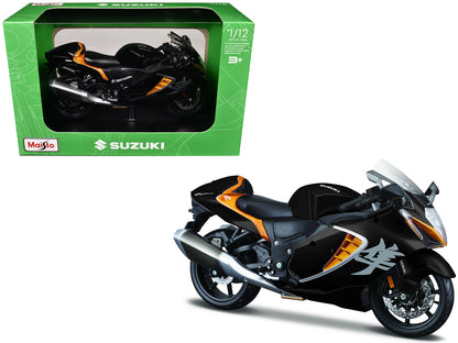 2022 Suzuki Hayabusa Black Metallic 1/12 Diecast Motorcycle Model