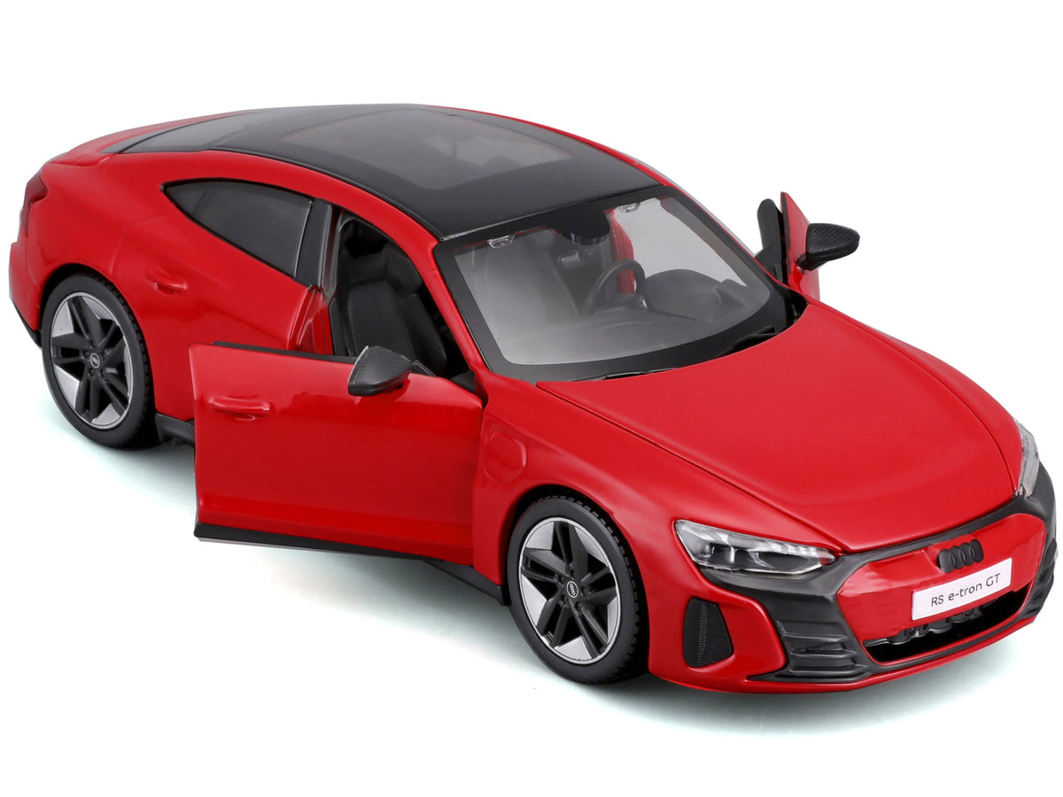 2022 Audi RS e-Tron GT Red with Black Top and Sunroof "Special Edition" Series 1/25 Diecast Model Car