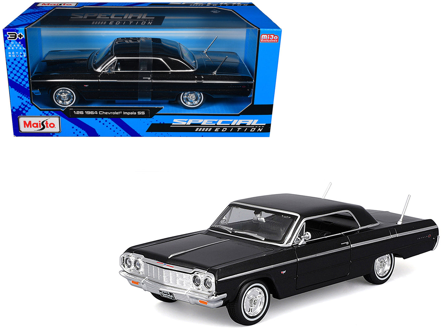1964 Chevrolet Impala SS Black "Special Edition" Series 1/26 Diecast Model Car