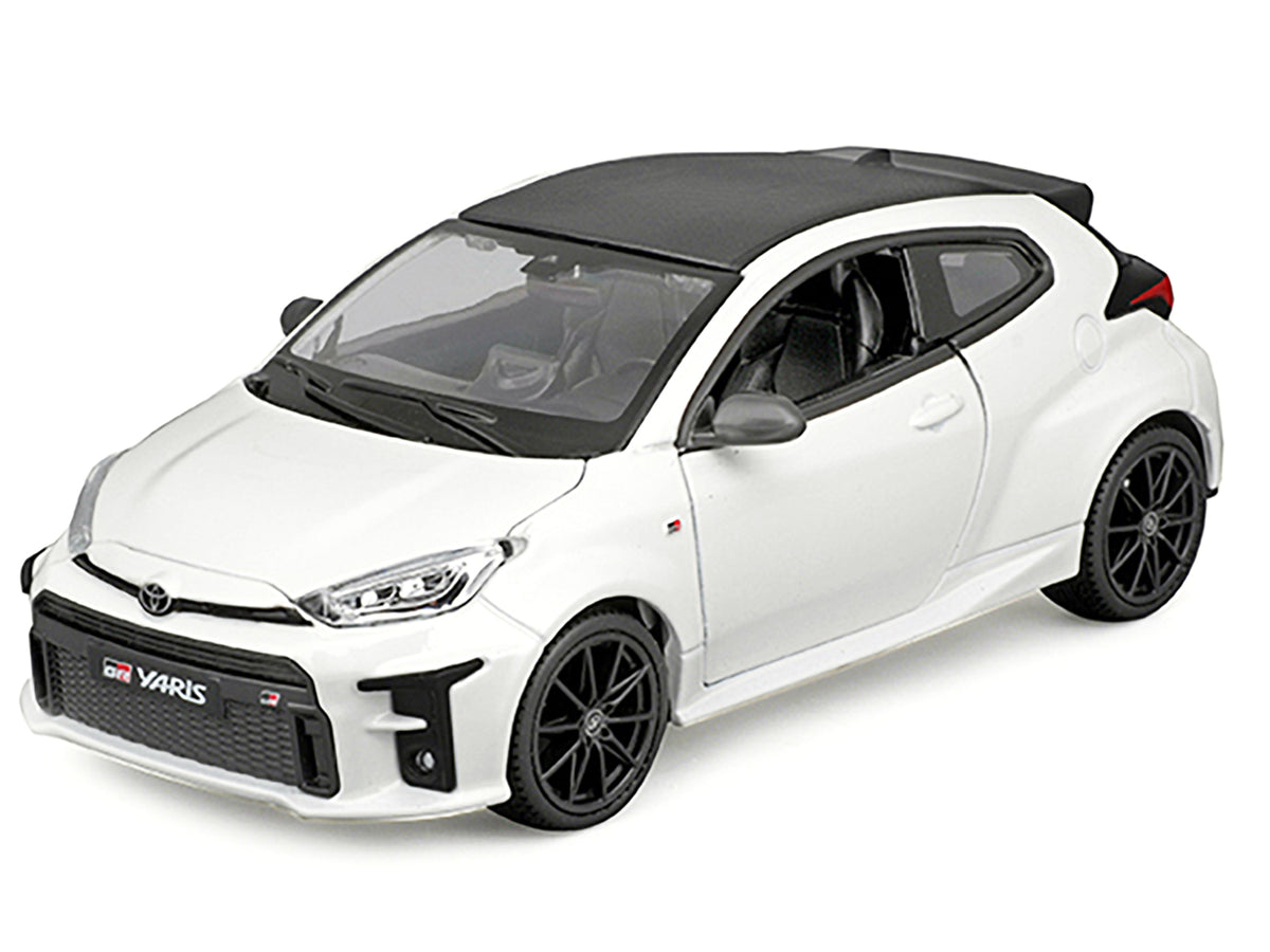 2021 Toyota GR Yaris White with Carbon Top "Special Edition" Series 1/24 Diecast Model Car