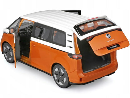 2023 Volkswagen ID. Buzz Van Orange and White "Special Edition" Series 1/24 Diecast Model Car