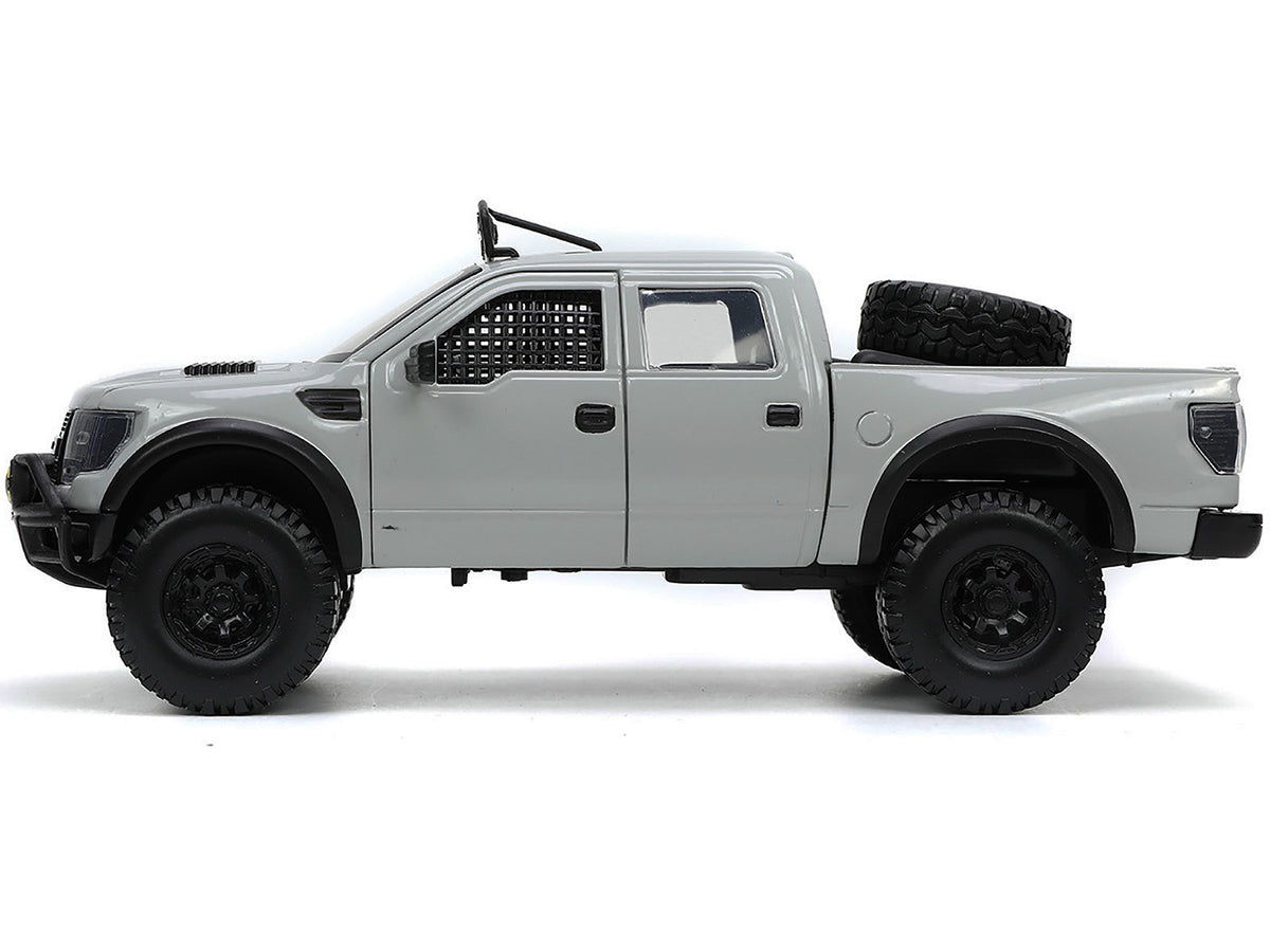 2011 Ford F-150 SVT Raptor Pickup Truck Light Gray with Extra Wheels "Just Trucks" Series 1/24 Diecast Model Car