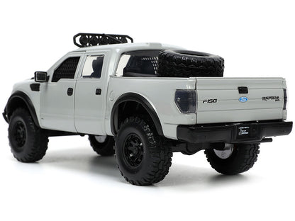 2011 Ford F-150 SVT Raptor Pickup Truck Light Gray with Extra Wheels "Just Trucks" Series 1/24 Diecast Model Car