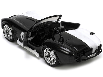 1965 Shelby Cobra 427 S/C #2 Black Metallic and White and Harvey Two-Face Diecast Figure "Batman" "Hollywood Rides" Series 1/32 Diecast Model Car