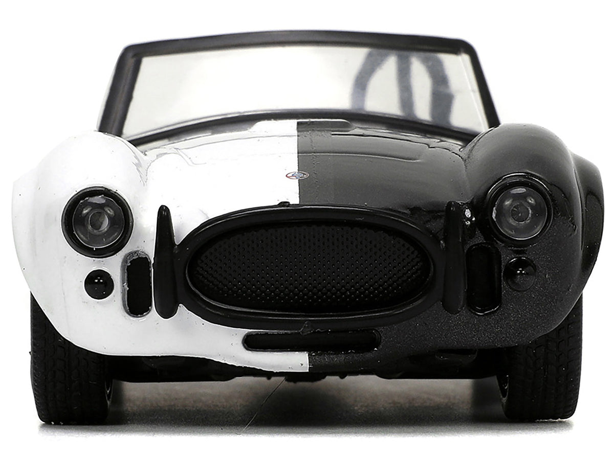 1965 Shelby Cobra 427 S/C #2 Black Metallic and White and Harvey Two-Face Diecast Figure "Batman" "Hollywood Rides" Series 1/32 Diecast Model Car