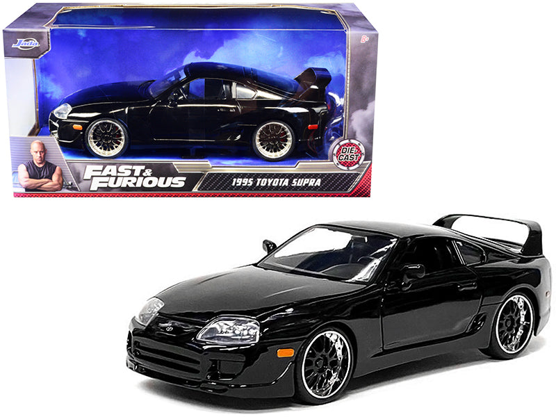 1995 Toyota Supra Black "Fast & Furious" Movie 1/24 Diecast Model Car