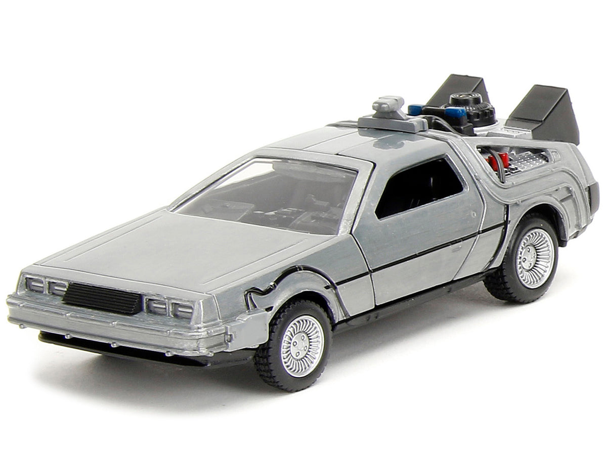 "Back to the Future" Delorean Set of 3 pieces "Hollywood Rides" Series 1/32 Diecast Model Car
