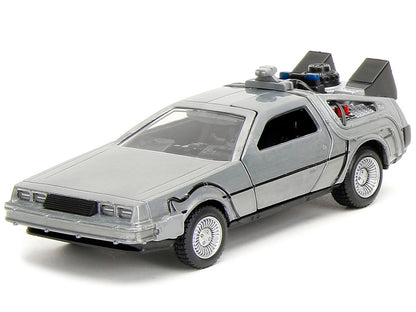 "Back to the Future" Delorean Set of 3 pieces "Hollywood Rides" Series 1/32 Diecast Model Car