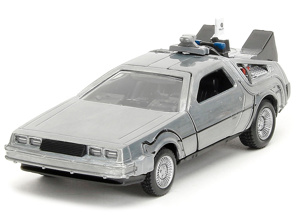 "Back to the Future" Delorean Set of 3 pieces "Hollywood Rides" Series 1/32 Diecast Model Car